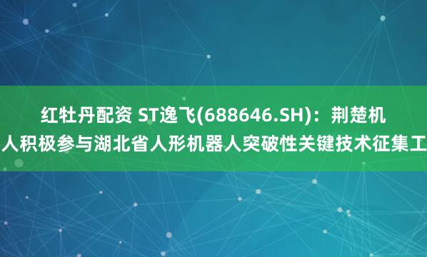 红牡丹配资 ST逸飞(688646.SH)：荆楚机器人积极参与湖北省人形机器人突破性关键技术征集工作
