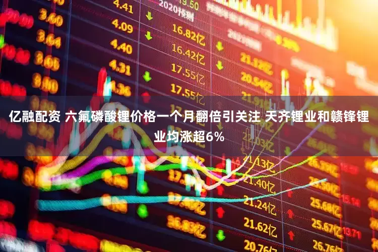 亿融配资 六氟磷酸锂价格一个月翻倍引关注 天齐锂业和赣锋锂业均涨超6%