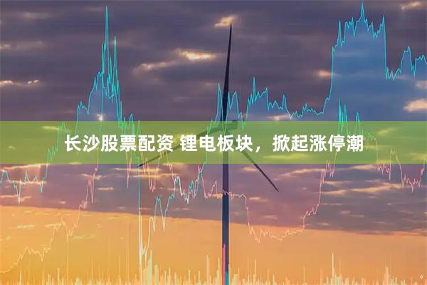 长沙股票配资 锂电板块，掀起涨停潮